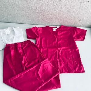 Little Doc girls scrubs, lab coat, and accessories sz. 7